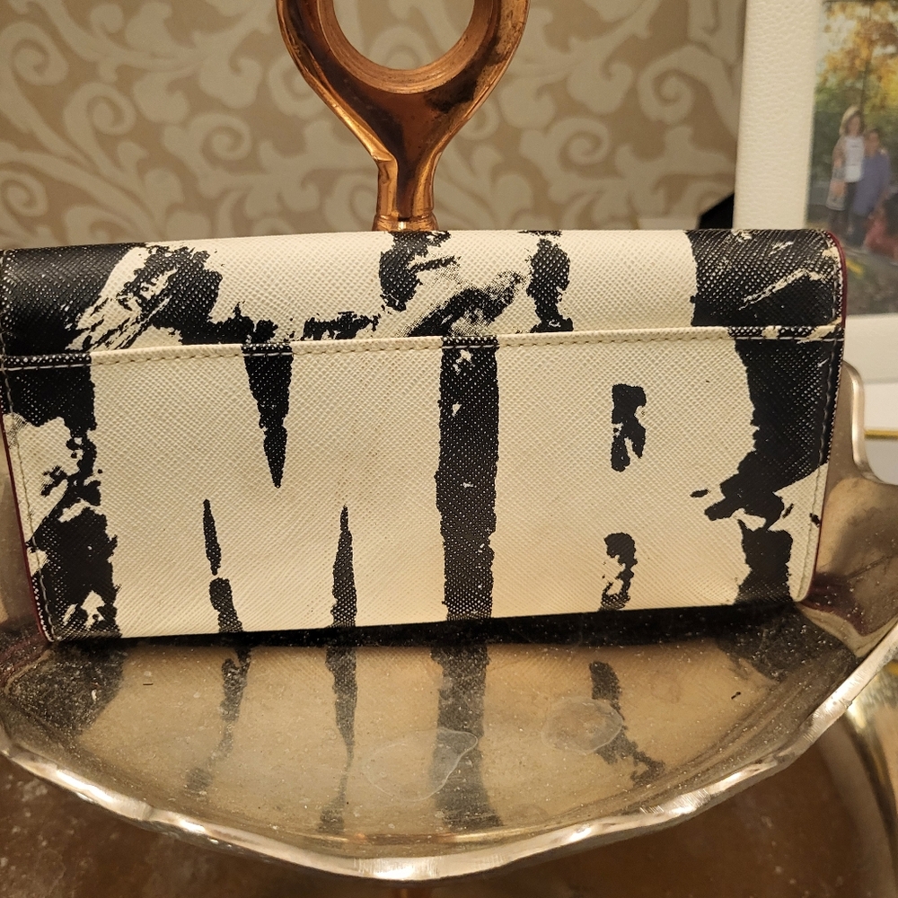 L.A.M.B. Black and White Wallet with Artistic Design - Picture 2 of 14